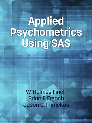 cover image of Applied Psychometrics using SAS